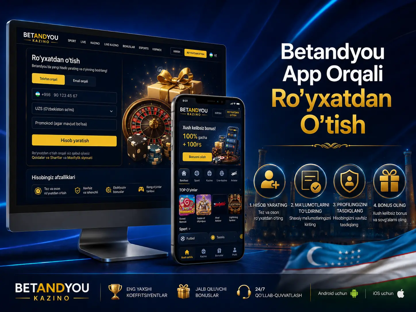 Betandyou App Orqali Ro'yxatdan O'tish