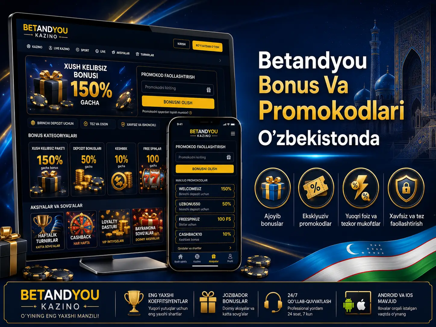 Betandyou Bonus Va Promokodlari O'zbekistonda