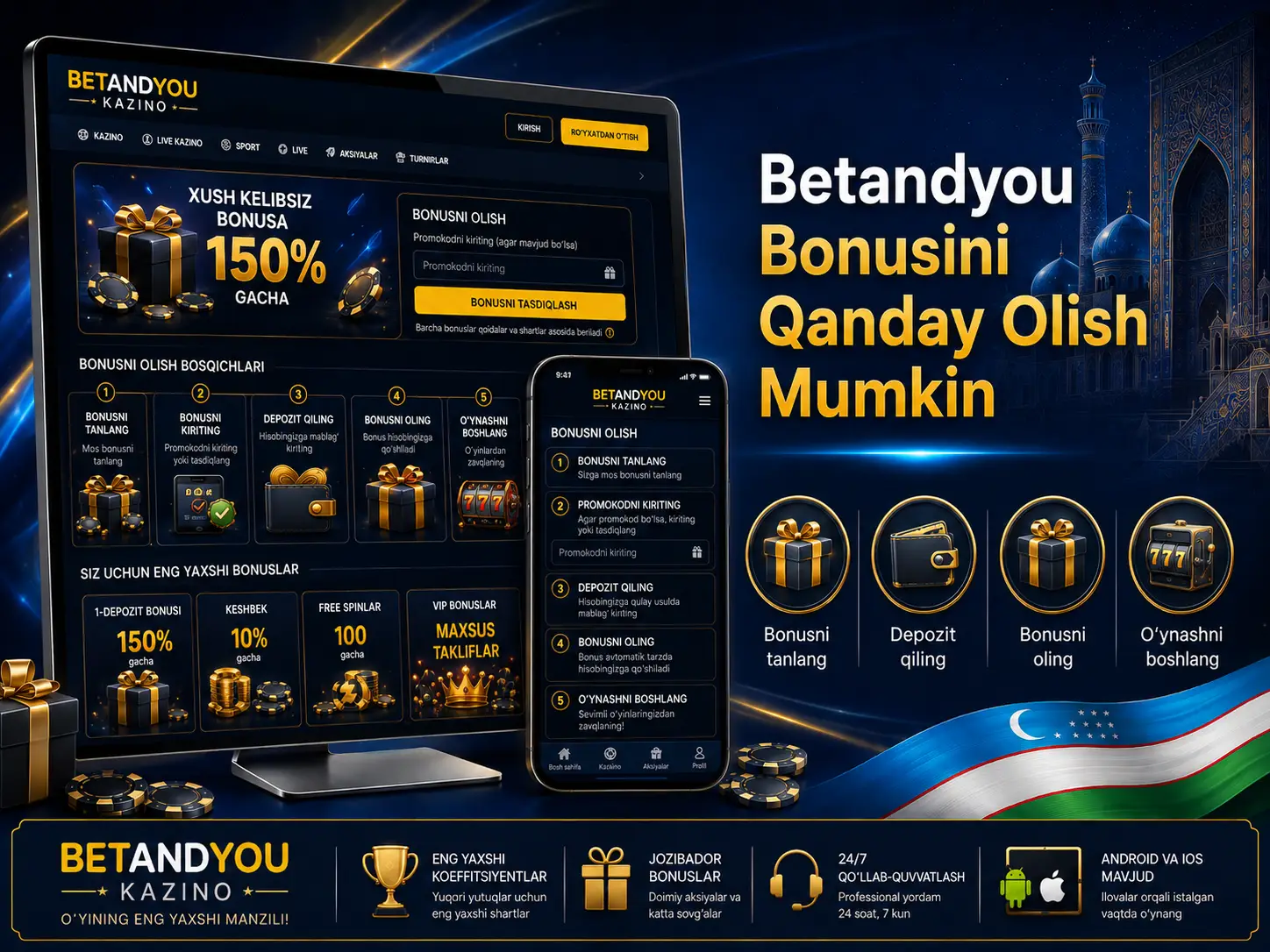 Betandyou Bonusini Qanday Olish Mumkin