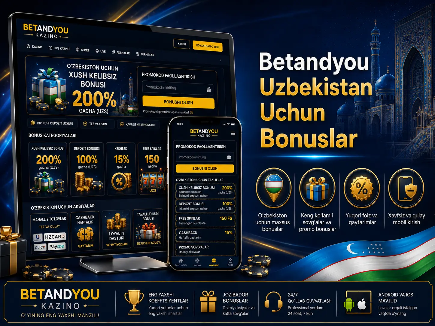 Betandyou Uzbekistan Uchun Bonuslar