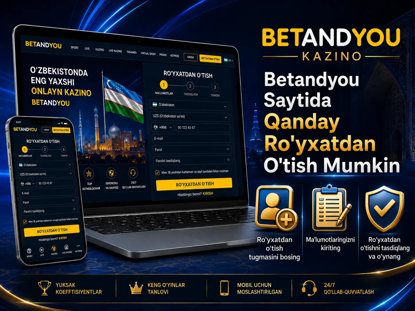 Betandyou Saytida Qanday Ro'yxatdan O'tish Mumkin