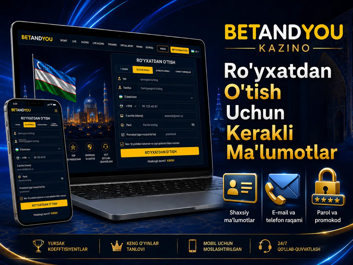 Ro'yxatdan O'tish Uchun Kerakli Ma'lumotlar